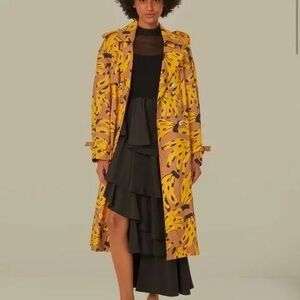 Farm Rio Bossa Banana Trench Coat